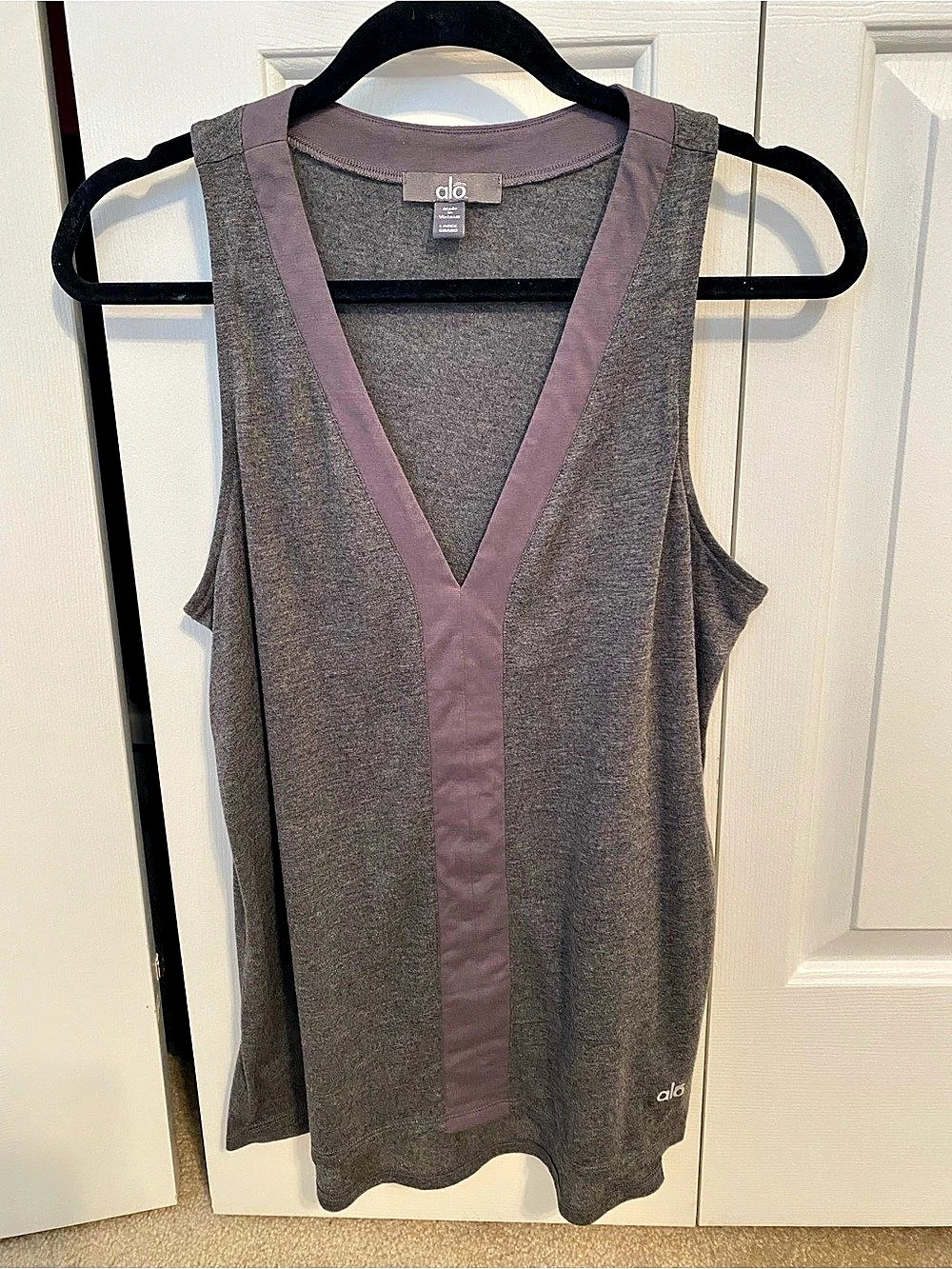 alo Gray & Purple Tank Top